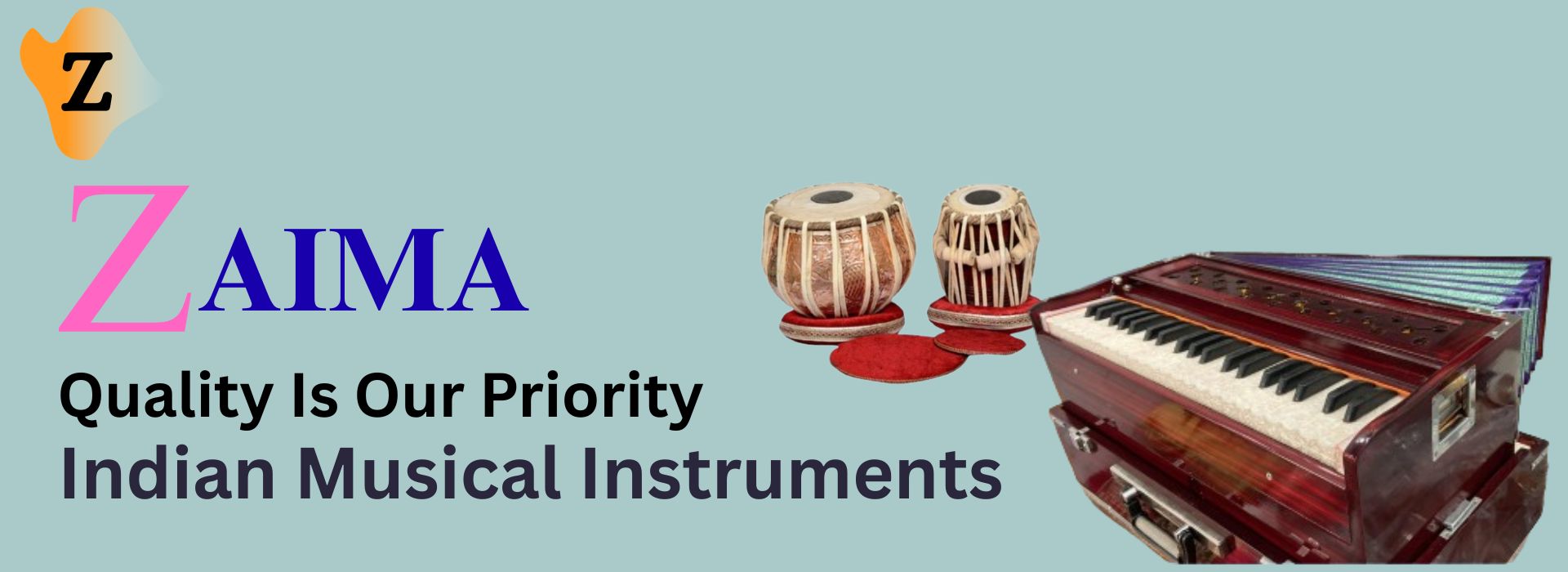 Indian Musical Instruments school band banner a 2