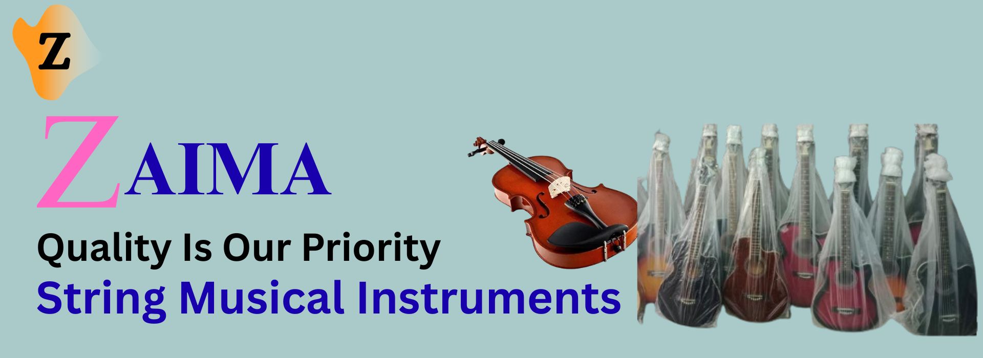 String Musical Instruments school band banner a 3
