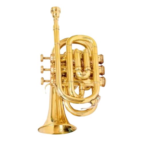 Brass Wind Musical Instruments pocket trumpet brass a 2